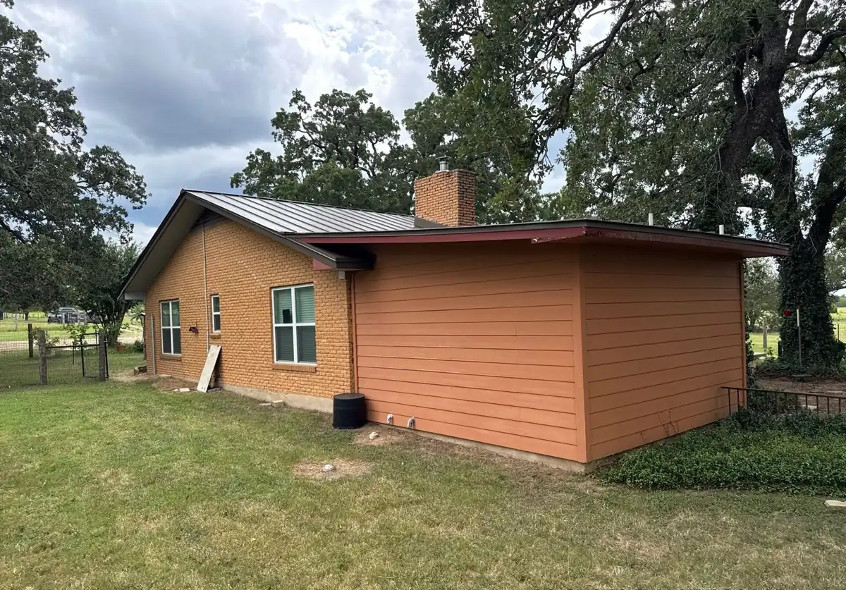 Standing seam metal roof on a home in Elgin, TX (Austin area)